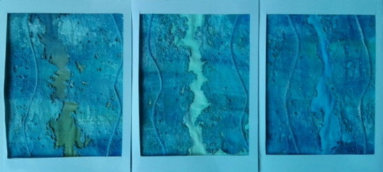 Margaret Nella - 3 shades of blue - 25x35 cm