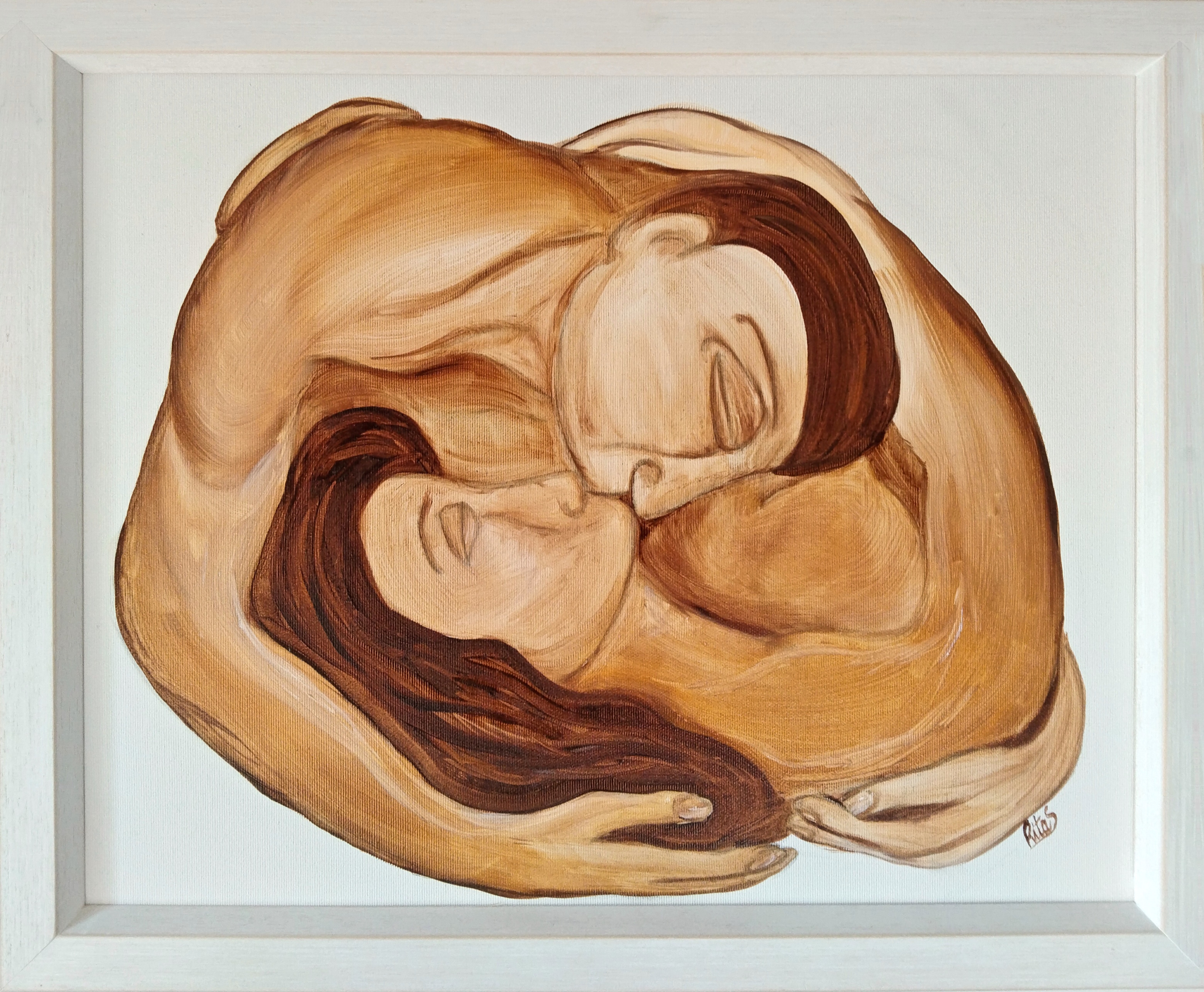 Rita Savino - Abbraccio eterno - (2021) - olio su tela - (40x50 cm)