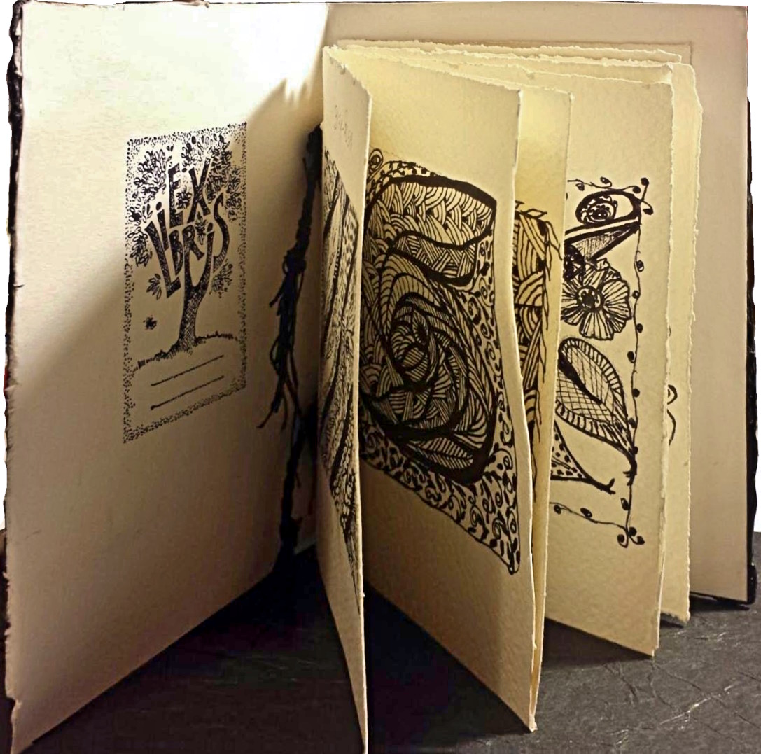 Virginia Milici-libro d'artista-Ex Libris-inchiostro su carta
